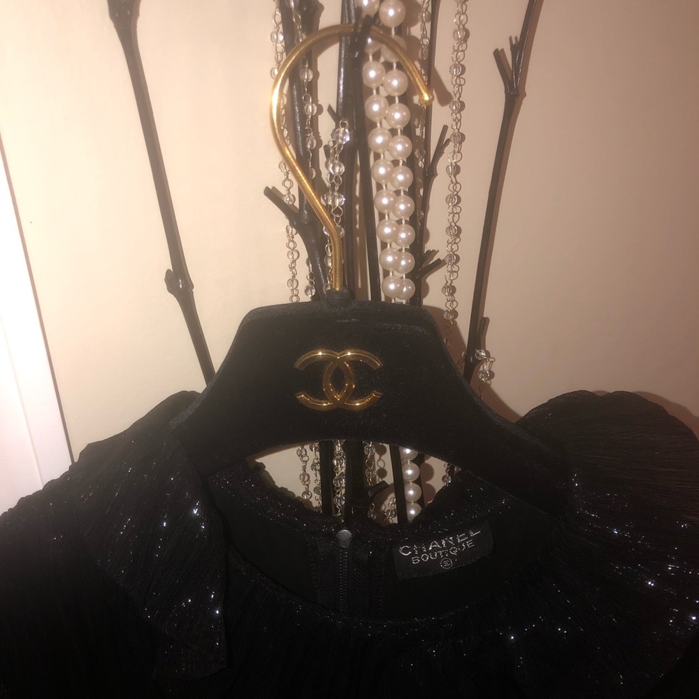 Chanel Sheer Black Blouse/ Top